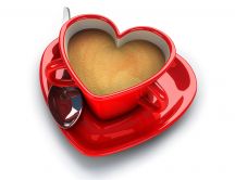 The perfect cup for coffee - red heart