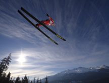 Ski jumping - Elan ski HD wallpaper