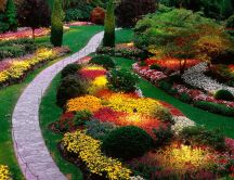 A garden of colorful flowers - Spring time