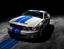 Two blue stripes - Ford Mustang Shelby GT500