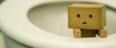 Danbo toy in toilet - funny HD wallpaper
