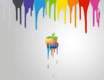 Redesign the apple logo - rainbow apple