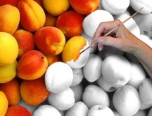 Wonderful painting - white peaches