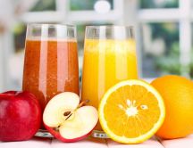 Fruit fresh - apple and orange