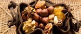 Walnuts, almonds and hazelnuts -combination full of vitamins