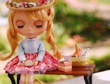 A beautiful blonde doll - toy for kids