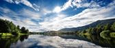 Clouds in a lake - amazing HD wallpaper