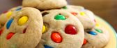 Delicious cookies with candy m & m's