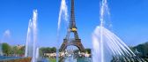 Beautiful fountains near the Eiffel Tower