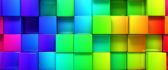 Colorful wall of cubes in 3D - HD wallpaper