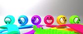 Colorification - funny colorful smiley faces