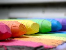 Wax colorful crayons - kids land