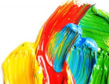 Color paint on the wall - drawing HD wallpaper