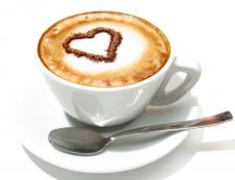 Delicious coffee in the morning - cream and love