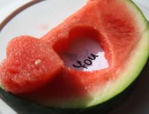 Fresh watermelon - I love you