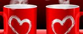 Two coffee cups of the love - HD wallpaper