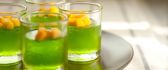 Fresh summer drink - green tea and fruits