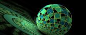 3D green ball - gravitation of the world