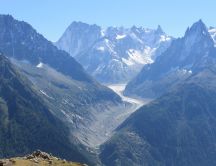Beautiful nature landscape from Mont Blanc - France