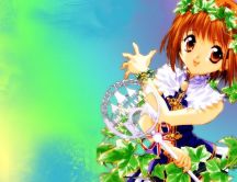 Anime girl with magical powers - HD wallpaper