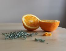 Fresh orange juice in the morning - vitamin drink