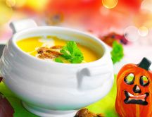 Delicious pumpkin soup - HD wallpaper