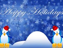Funny penguins - Happy Winter Holidays