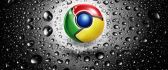 Google Chrome logo and macro water drops - HD wallpaper