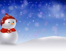 Cute little snowman - winter time