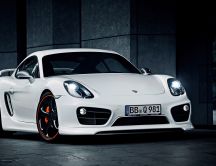 Wonderful white Porsche car - new HD design