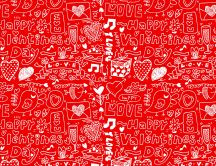 Loving messy background - Happy Valentines Day