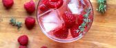 Fresh summer drink - raspberries and mint