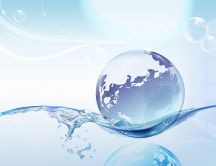 Big world on a drop of water- Abstract HD wallpaper