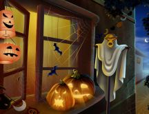 Pumpkins and ghosts - Happy Halloween party