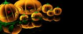 Abstract glass pumpkins - HD Halloween wallpaper