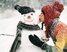 Kiss the snowman - magic winter season