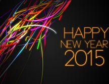 Happy New Year 2015 - Colourful Ribbons