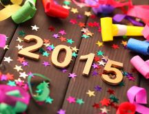 Confetti and stars - Happy New Year 2015