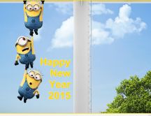 Funny wallpapers with minions - Happy New Year 2015
