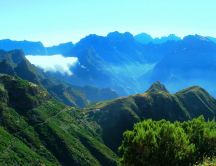 Wonderful landscape from mountains of Madeira Island