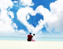 Love on a beautiful beach - HD wonderful wallpaper