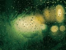 Green rainy day - HD abstract wallpaper