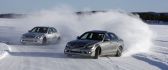 Mercedes cars - drifting on the snow