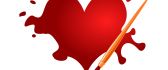 Painting a big red heart - HD Valentines Day