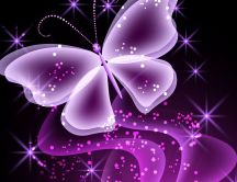 Abstract pink butterfly wallpaper