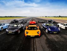 Super sport cars on the road - Racing cars