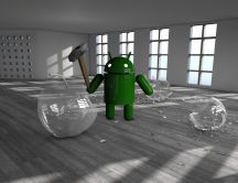 Android vs Apple - 3D and HD wallpaper