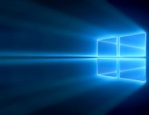 Amazing Windows 10 logo - Blue light