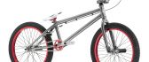 Gray Bmx Bicycle with red wheels