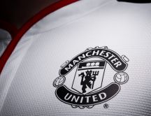 White T-shirt with Menchester United logo